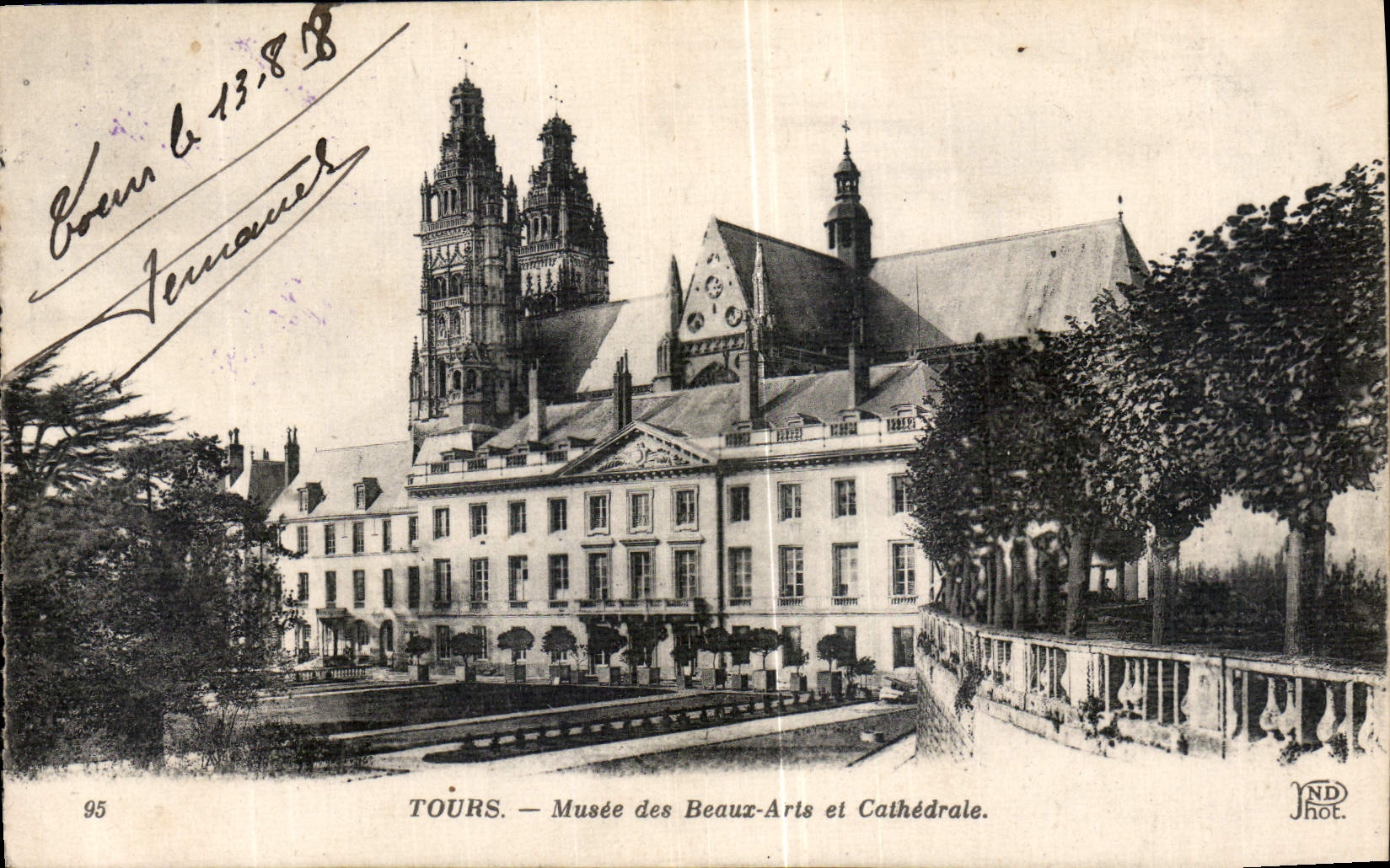 CPA Tours Musee des Beaux Arts et Cathedrale 