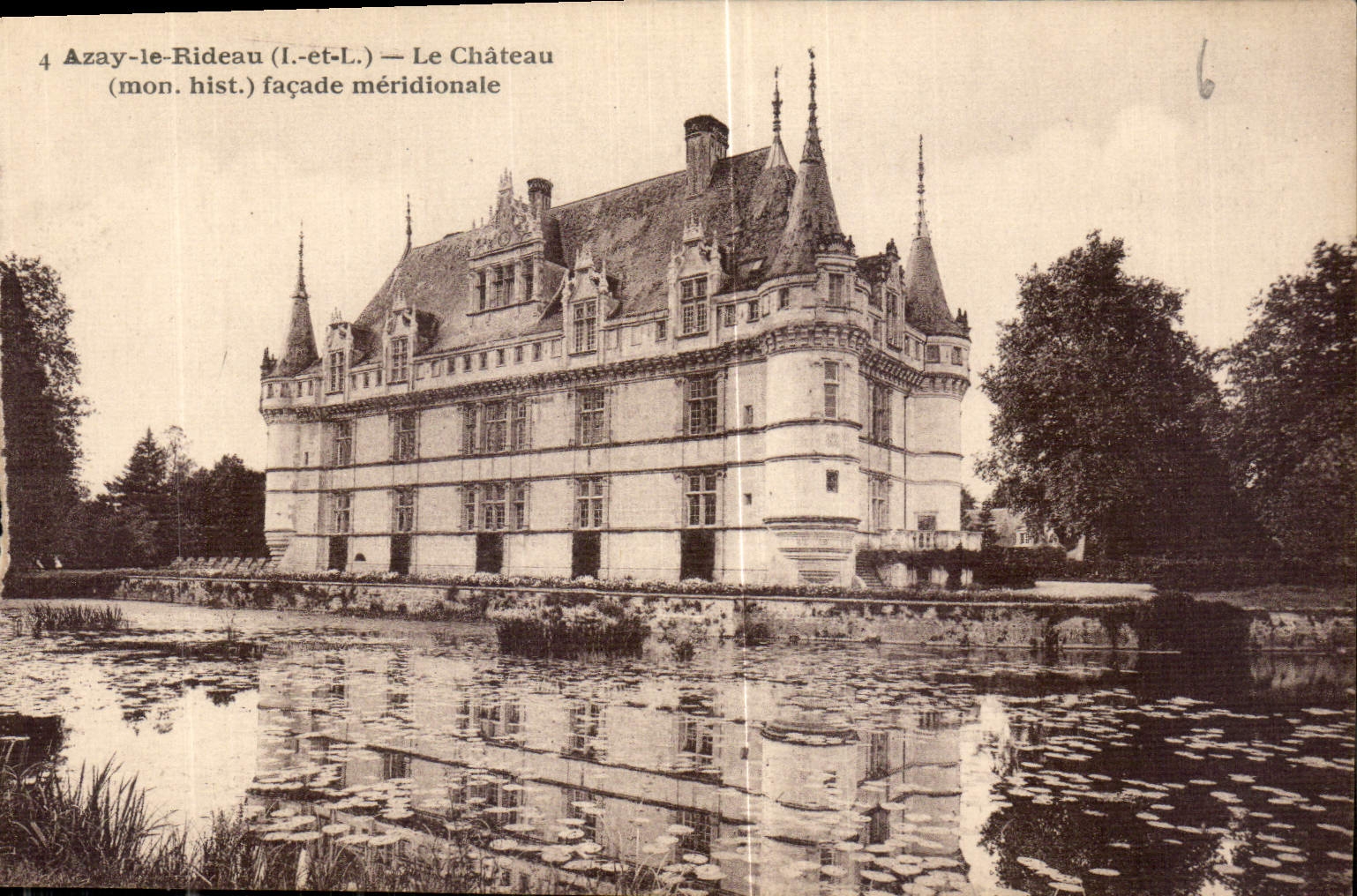 CPA Azay le Rideau I et L le Chateau mon hist Facade meridionale 