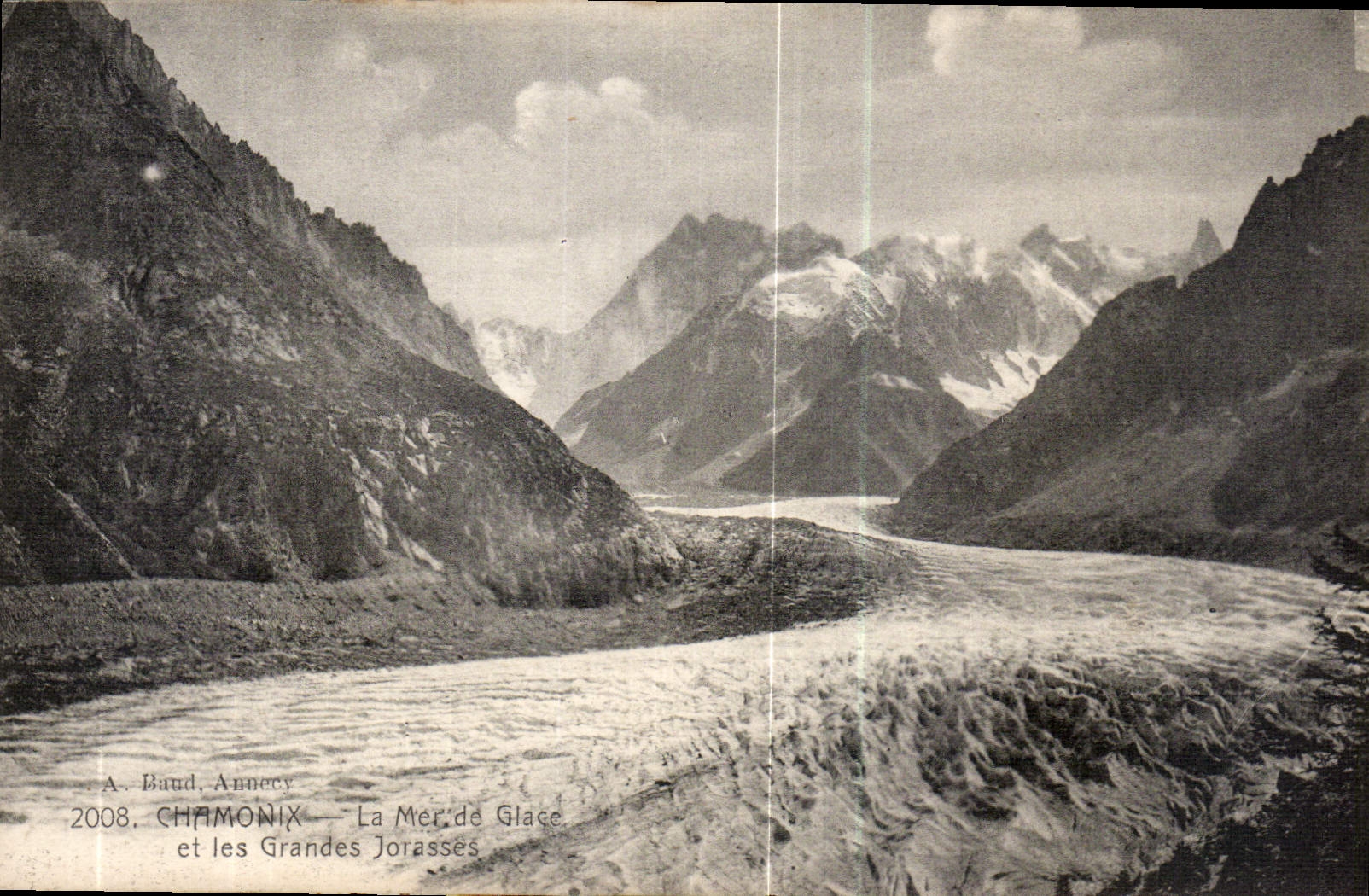 CPA Chamonix la Mer de Glace et les Grandes Jorasses 
