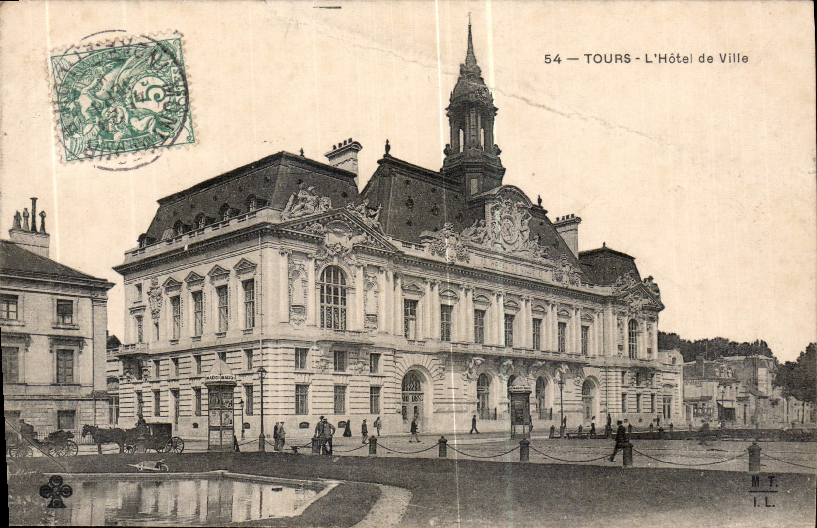 CPA Tours l'Hotel de Ville 