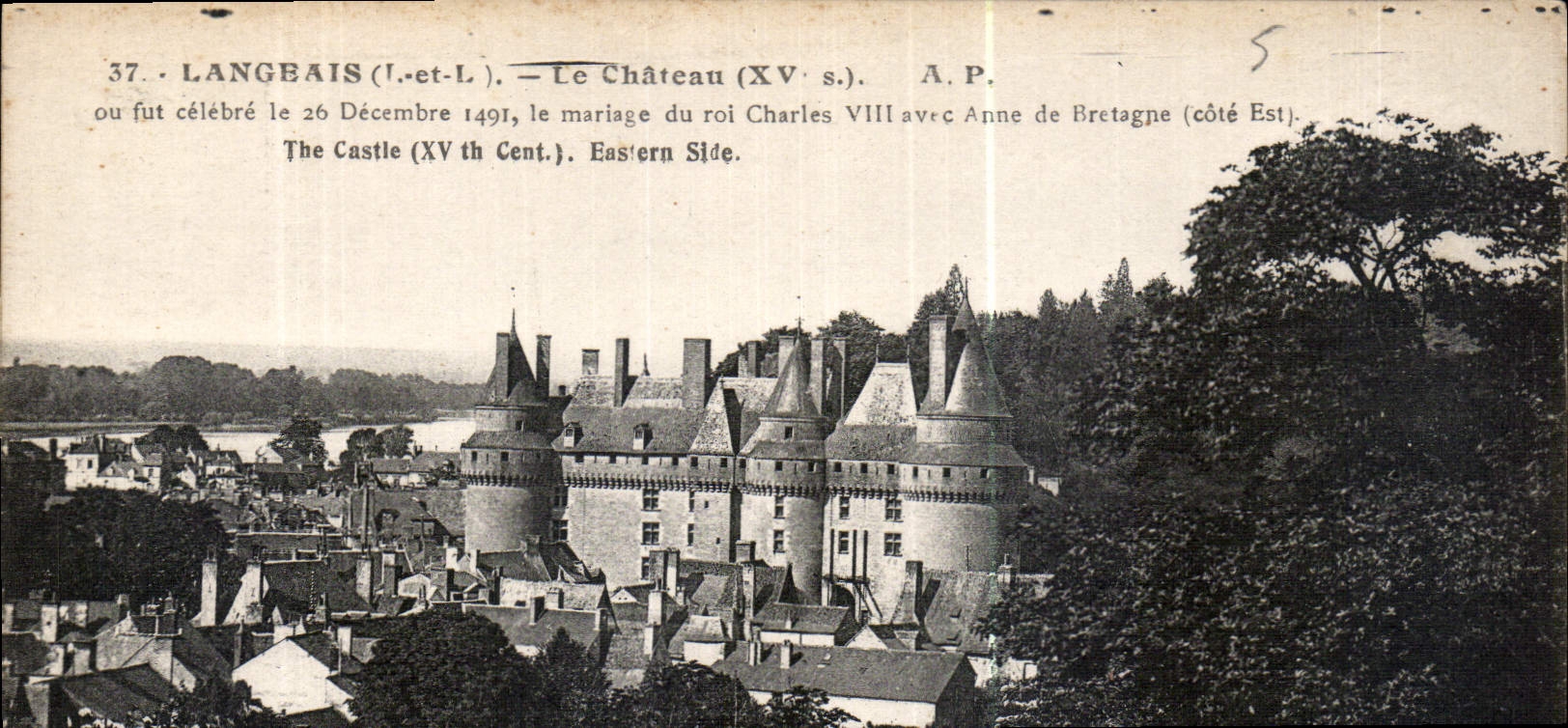 CPA Langeais I et L le Chateau XV S oufut celebre le 26 decembre 1491 le mariage du roi Charles VIII