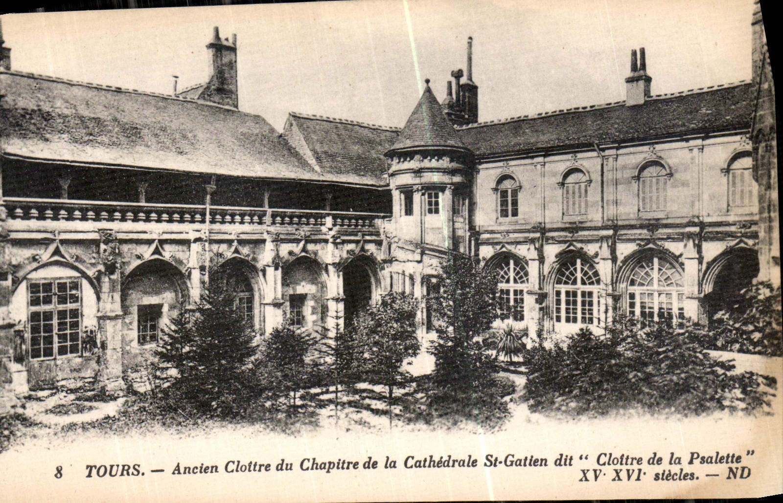 CPA Tours Ancien Cloitre du Chapitre de la Cathedrale St Gatien dit Cloitre de la Psalette 