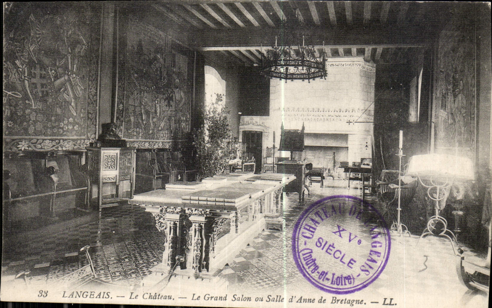 CPA Langeais le Chateau le Grand Salon ou Salle d'Anne de Bretagne 