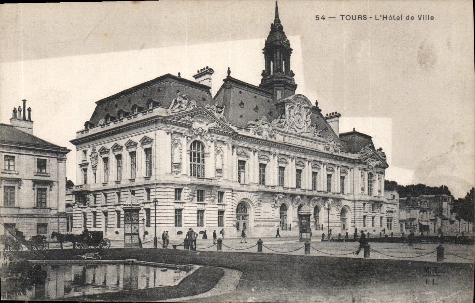 CPA Tours l'Hotel de Ville 