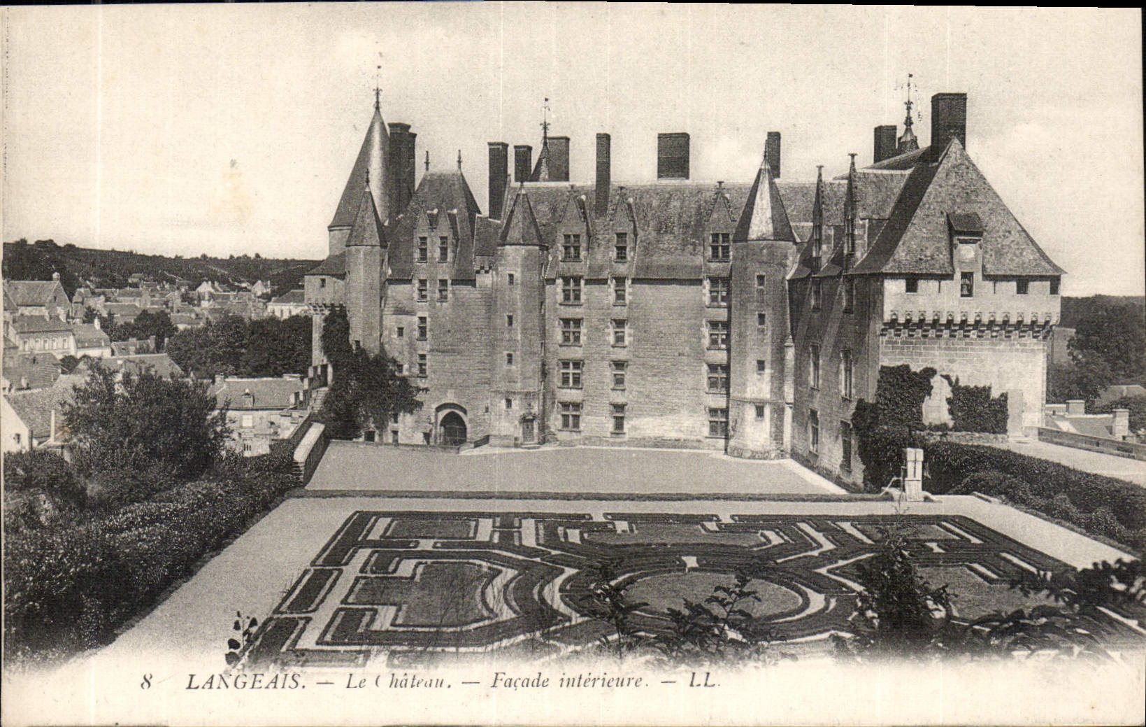 CPA Langeais le Chateau Facade Interieure 