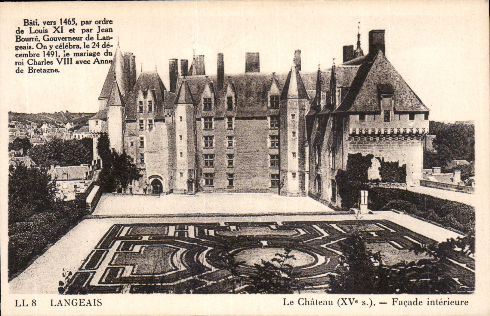 CPA Langeais le Chateau XV S Facade Interieure 