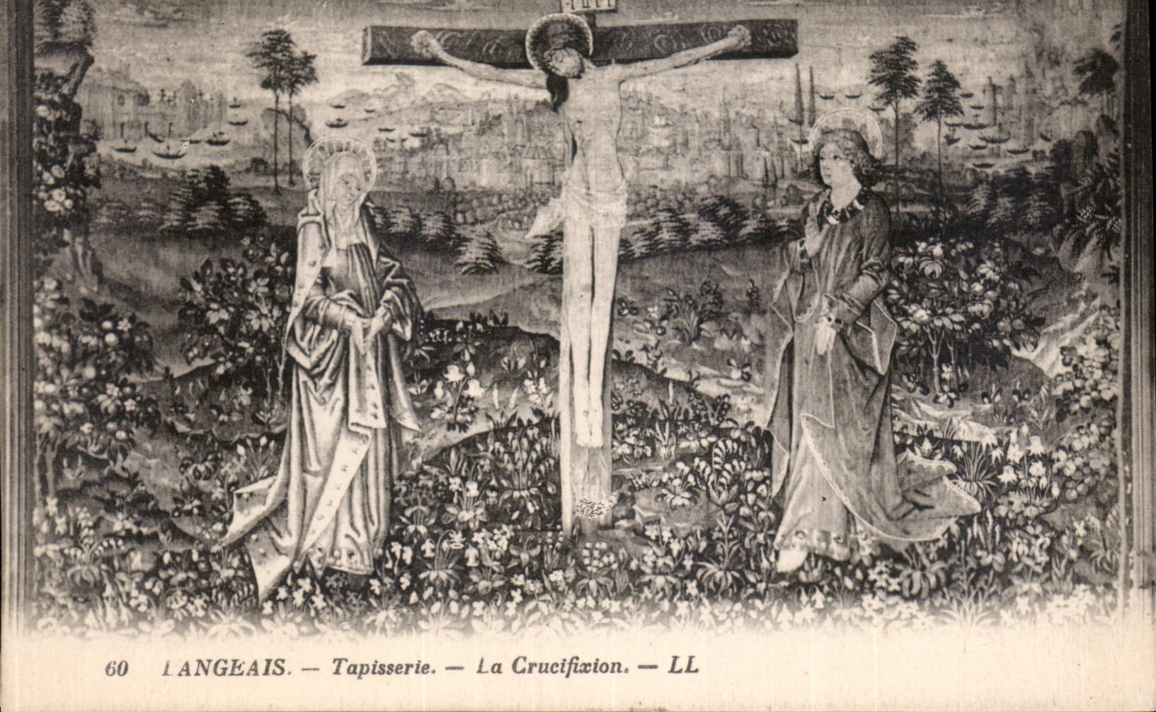 CPA Langeais Tapisserie la Crucifixion 
