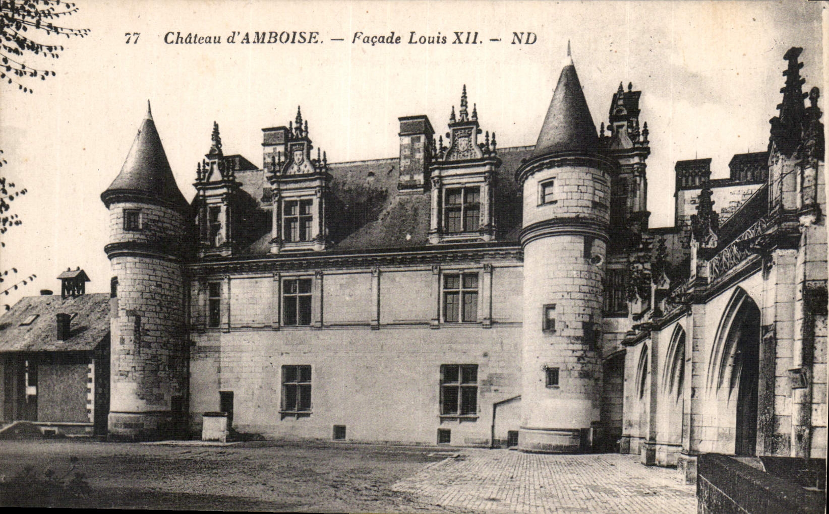 CPA Chateau d'Amboise facade Louis XII 