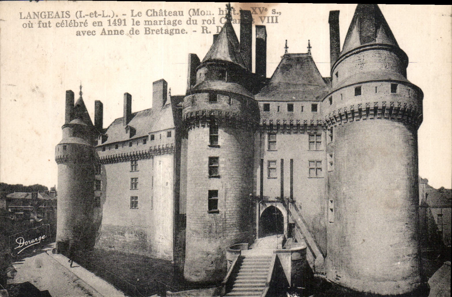 CPA Langeais I et L le Chateau mon hist ou fut celebre en 1491 le mariage du roi Charles VIII avec A