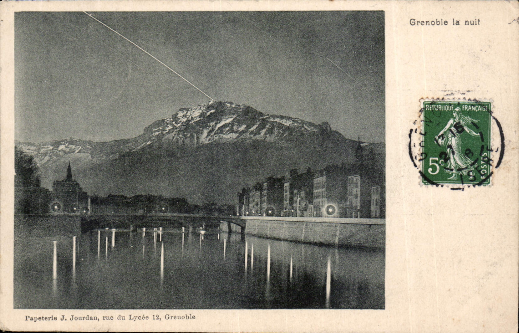 CPA Grenoble la nuit 