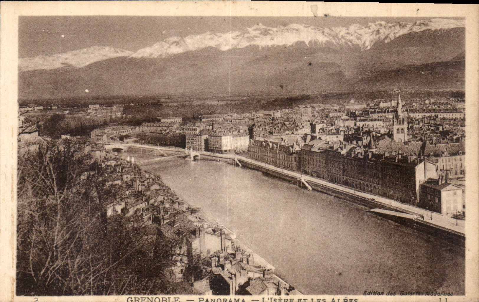 CPA Grenoble Panorama l'Isere et les Alpes 