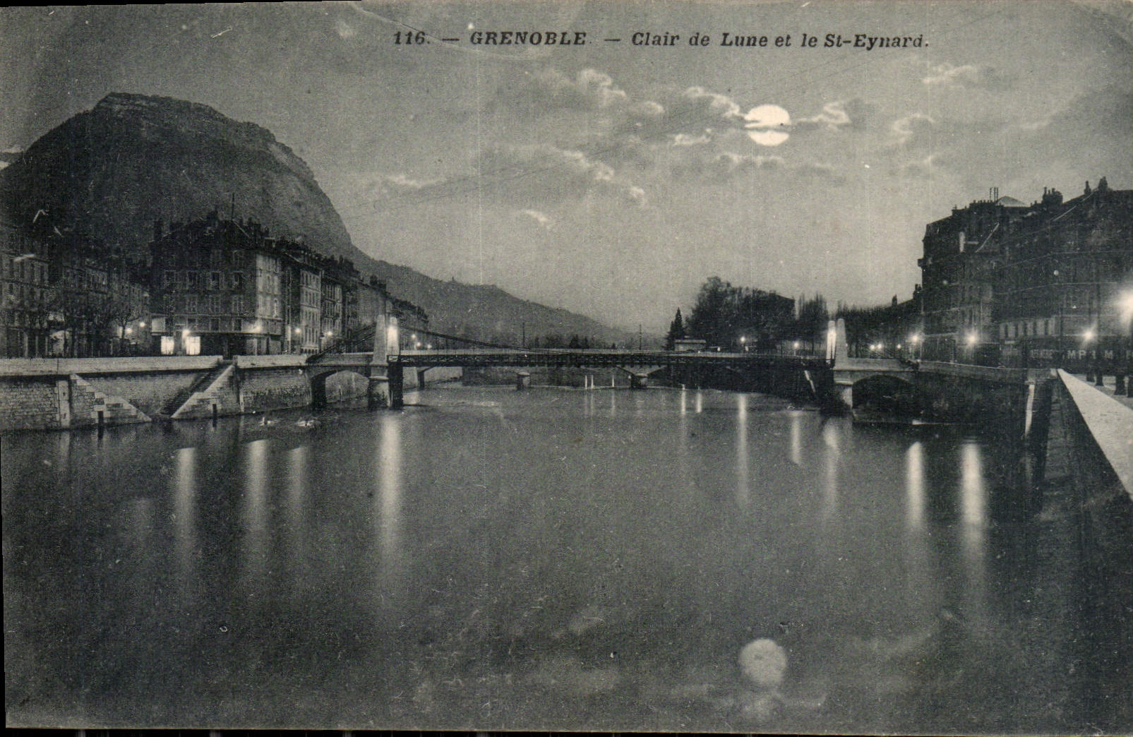 CPA Grenoble Clair de Lune et le St Eynard 