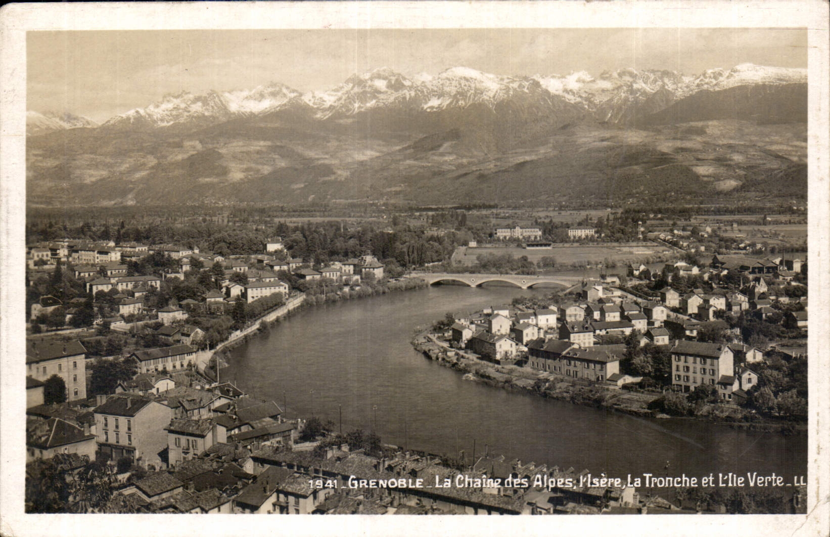CPA Grenoble La Chaine des Alpes l'Isere la tronche et l'ile Verte