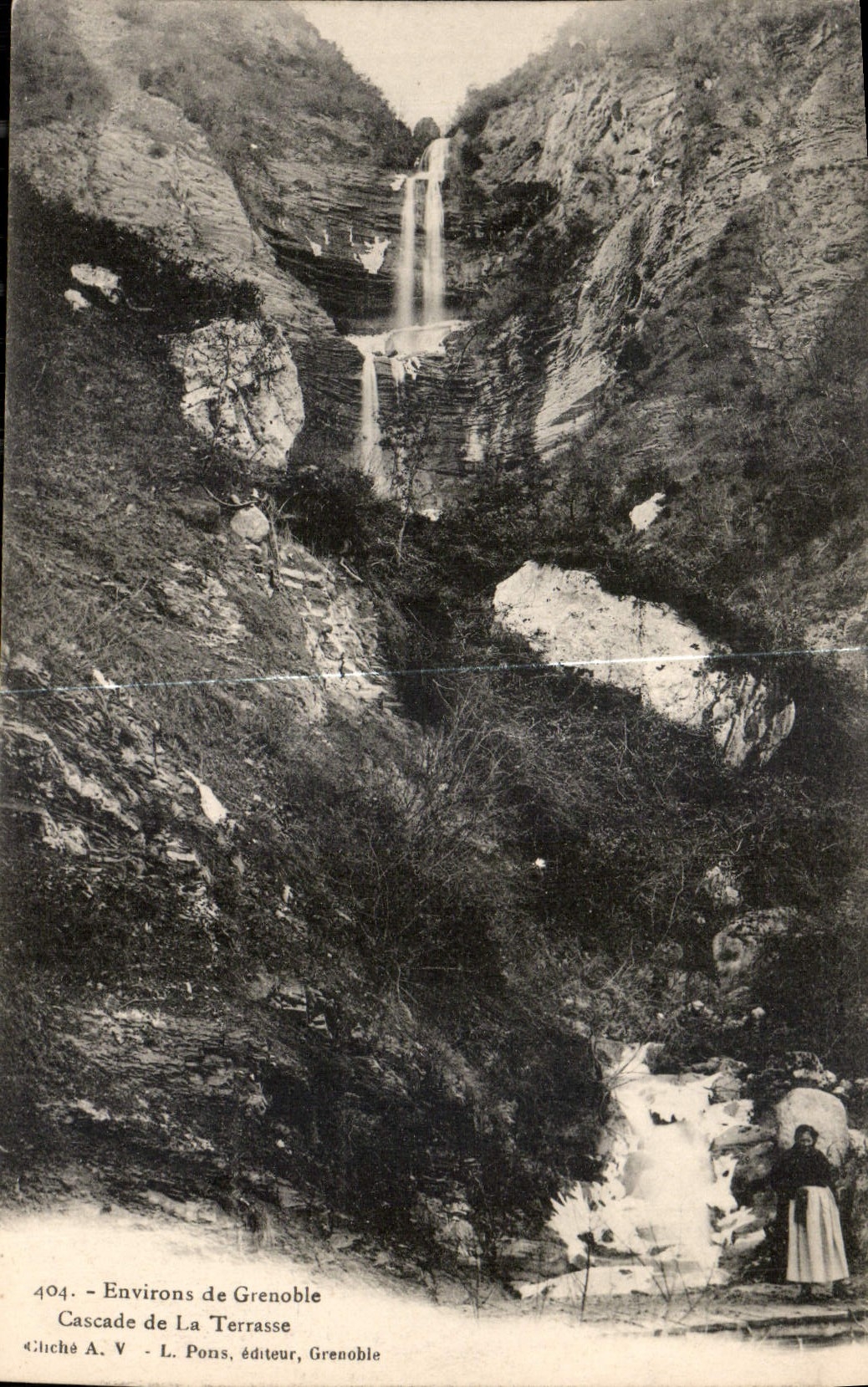 CPA Environs de Grenoble Cascade de la Terrasse 