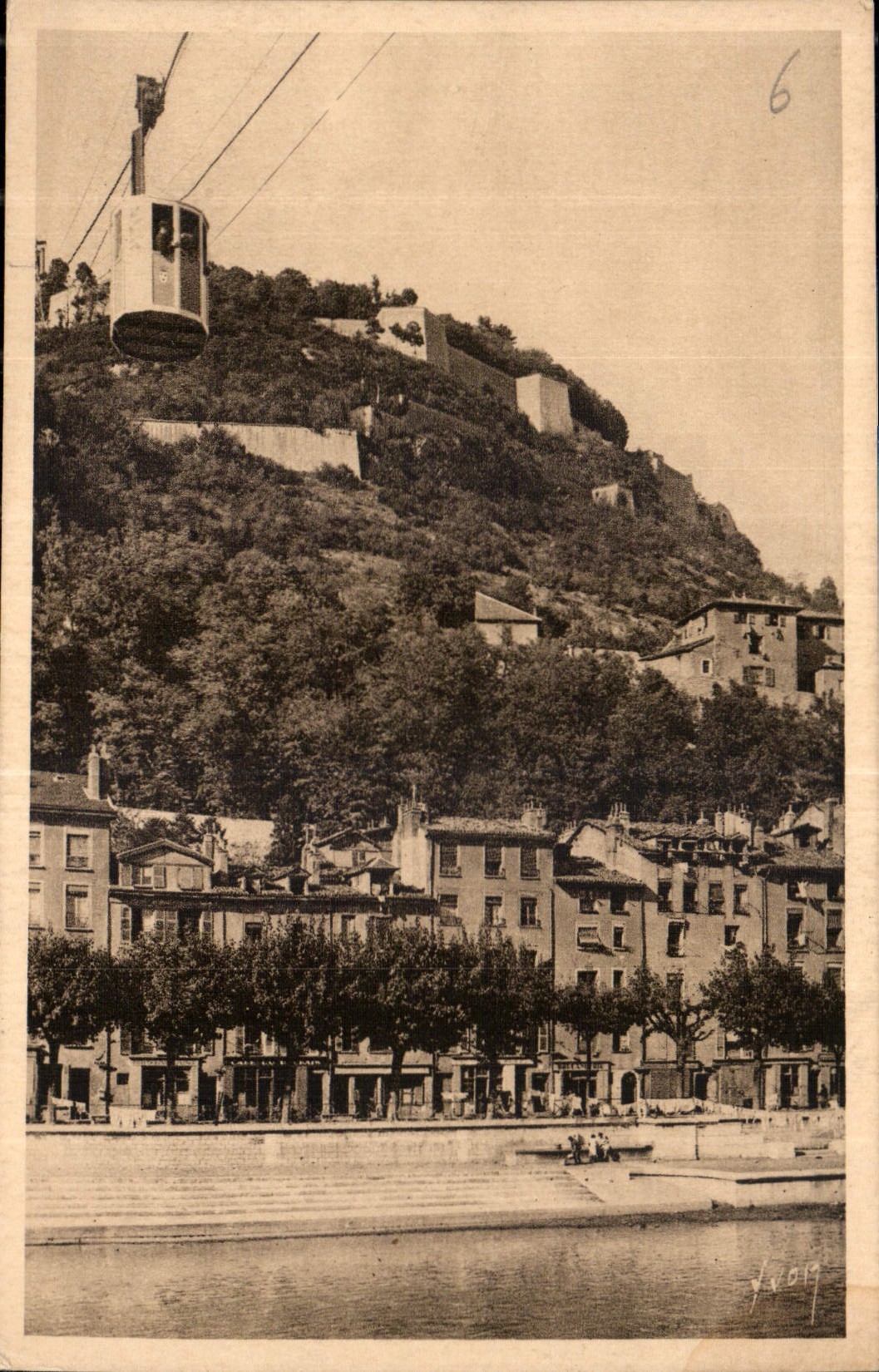 CPA Grenoble Isere Le Fort Rabot et le Teleferique de la Bastille