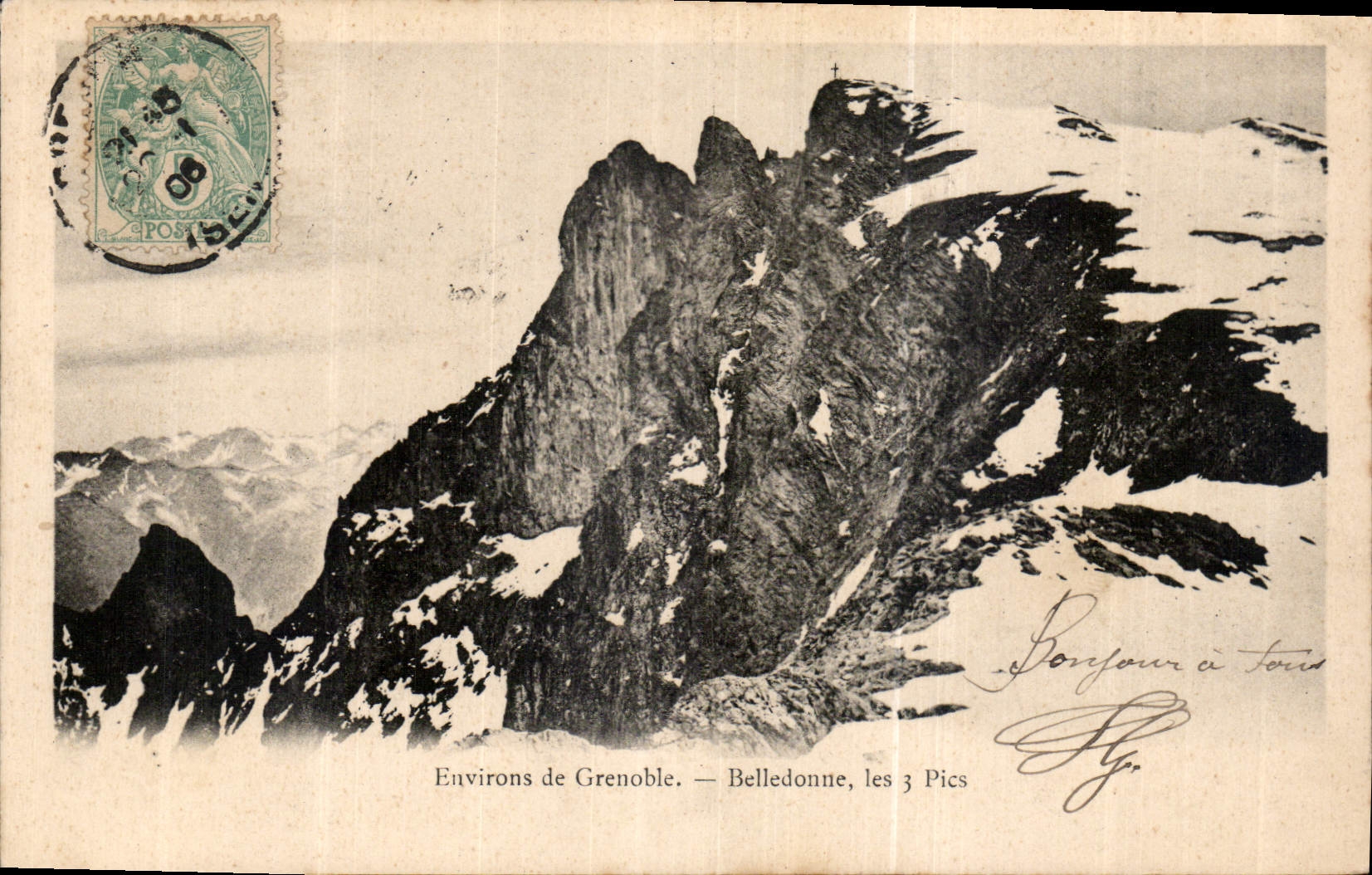 CPA Environs de Grenoble Belledonne les 3 Pics 
