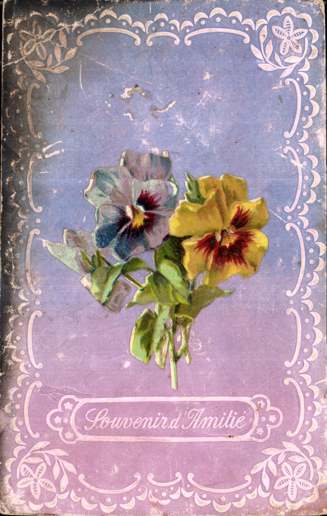 CPA Souvenir d'Amitie Fleurs