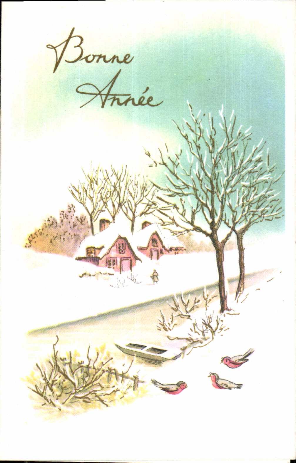 CPA Bonne Annee Fleurs