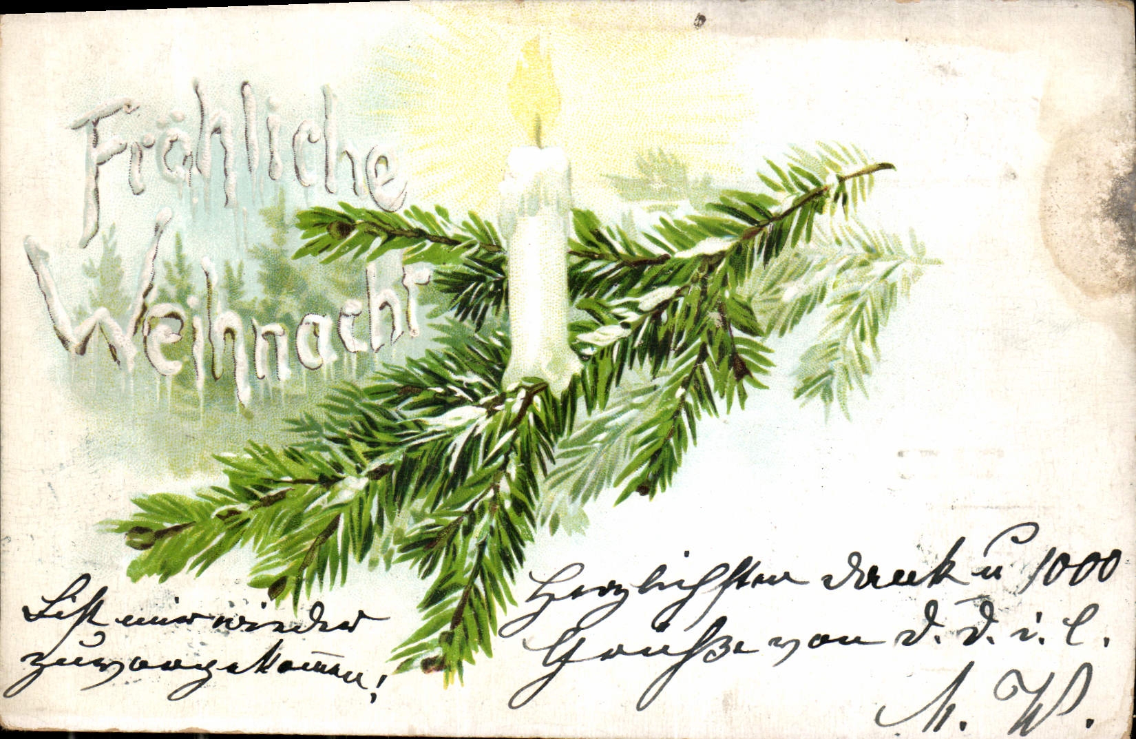 CPA Frohliche Weihnacht Fleurs