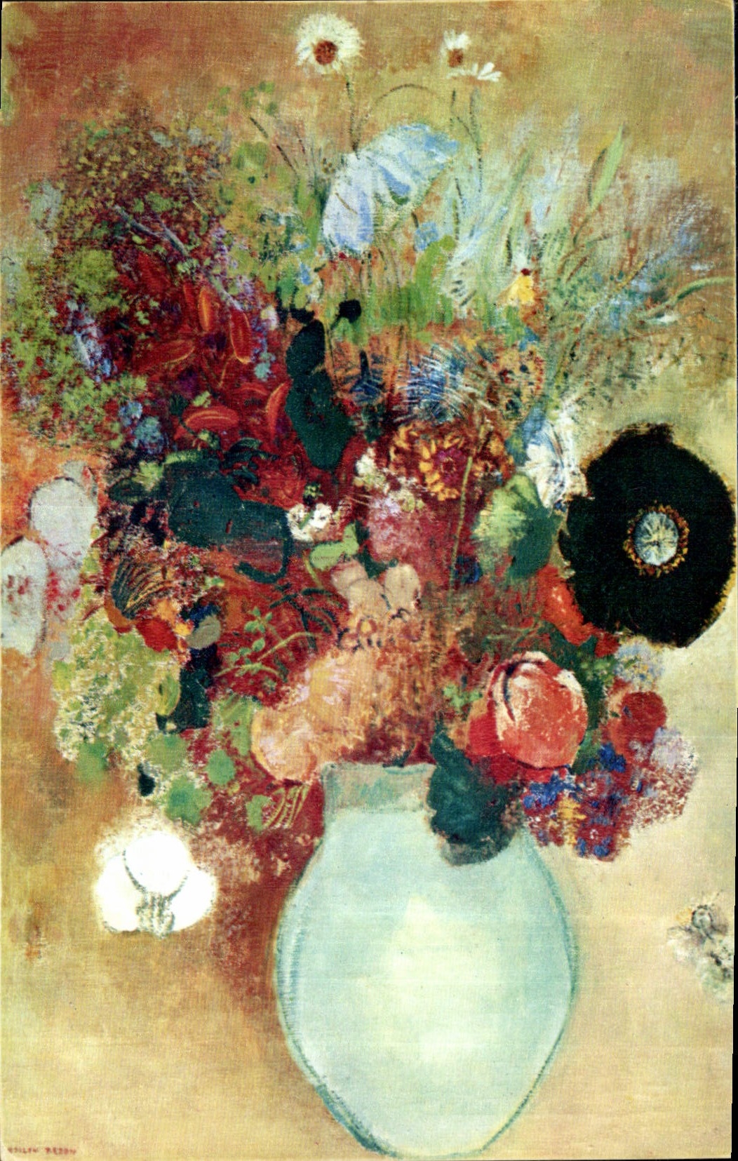 CPM Fleurs dens un vase vert Galerie Bernheim Jeune Fleurs