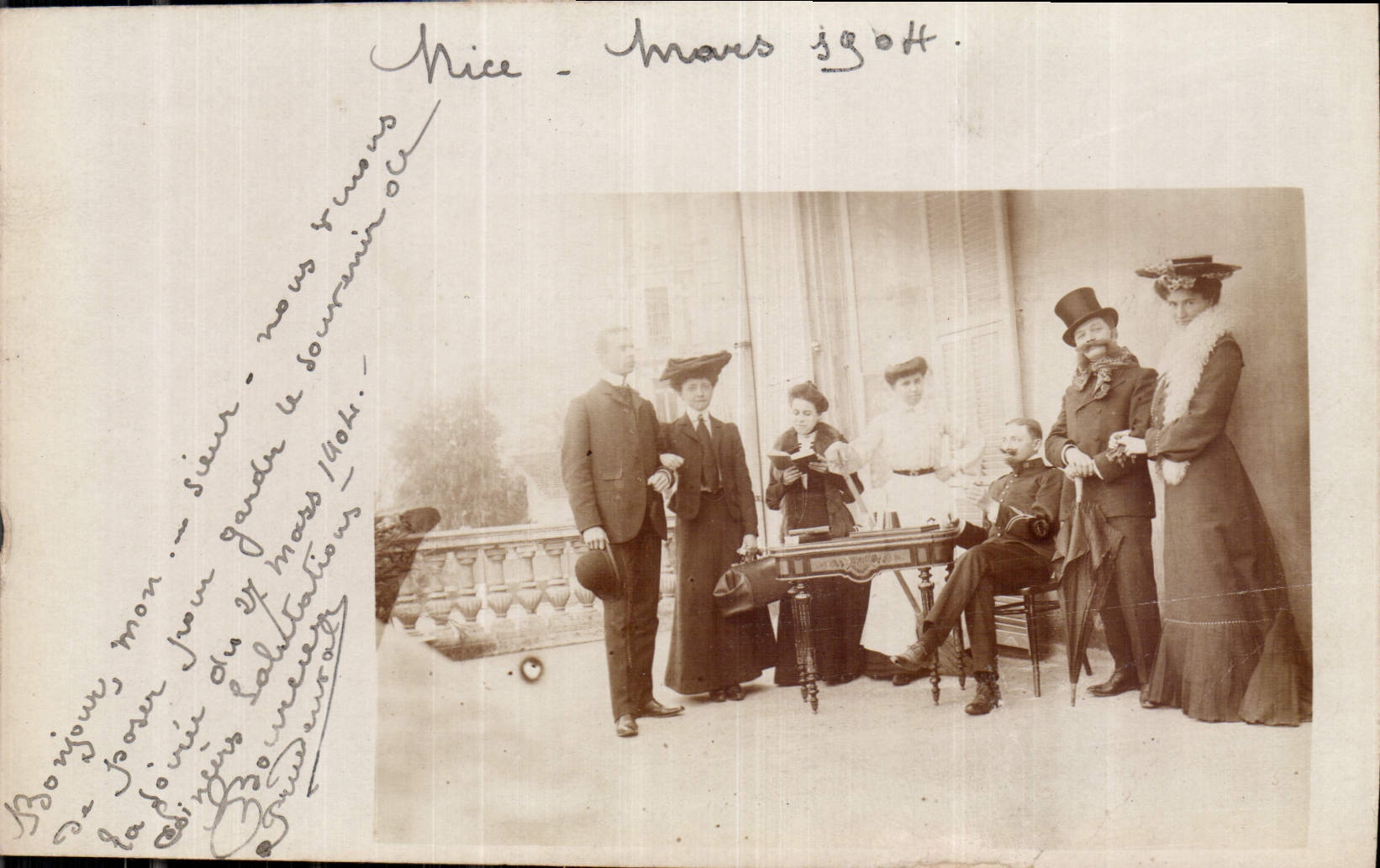 CARTE PHOTO Femme Nice 1904