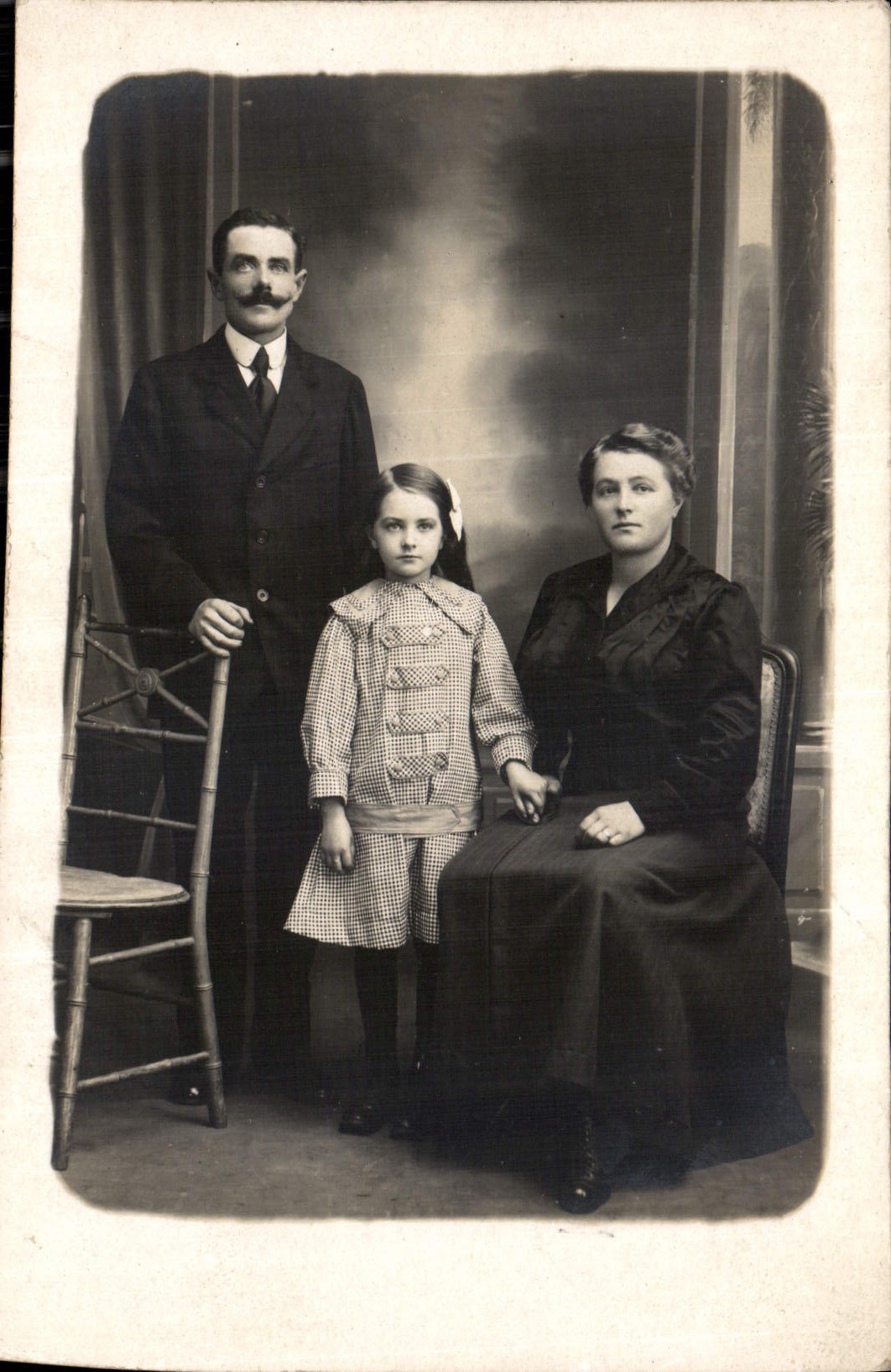 CARTE PHOTO Femme Enfants