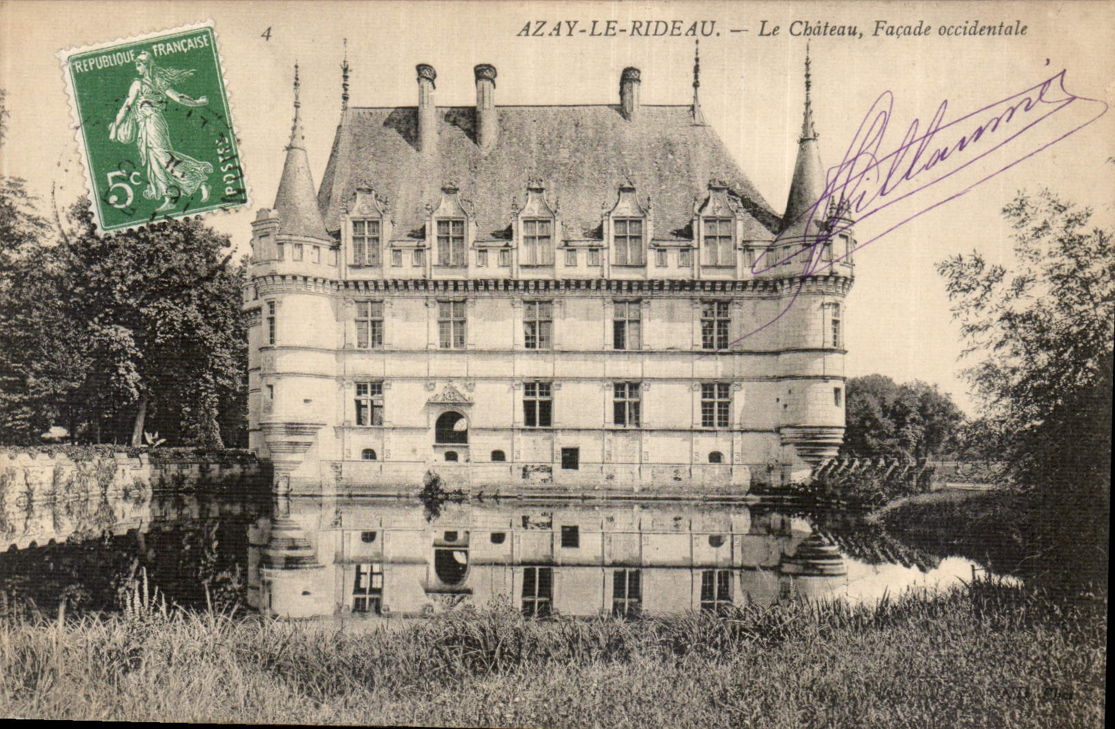 CPA Azay le Rideau Le Chateau Facade occidentale