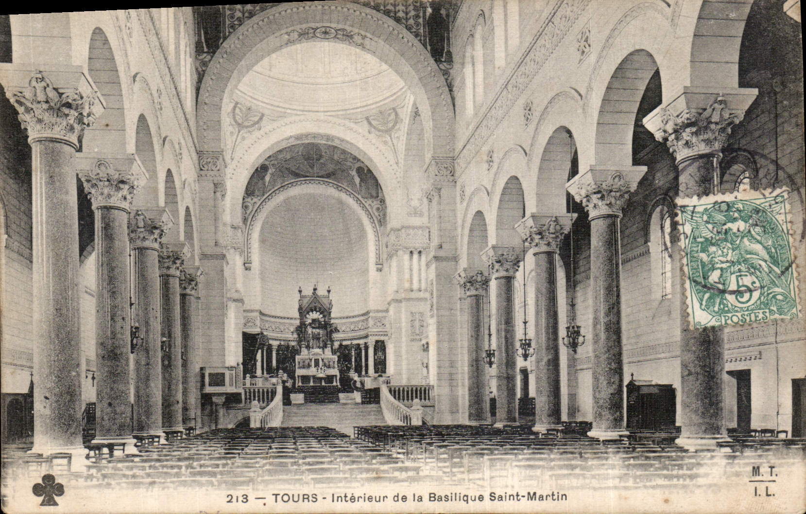 CPA Tours Interieur de la Basilique Saint Martin 