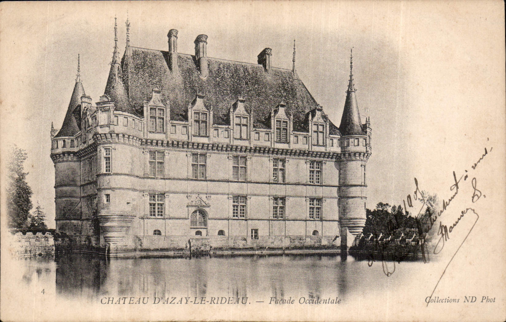 CPA Chateau d'Azay le Rideau Facade Occidentale