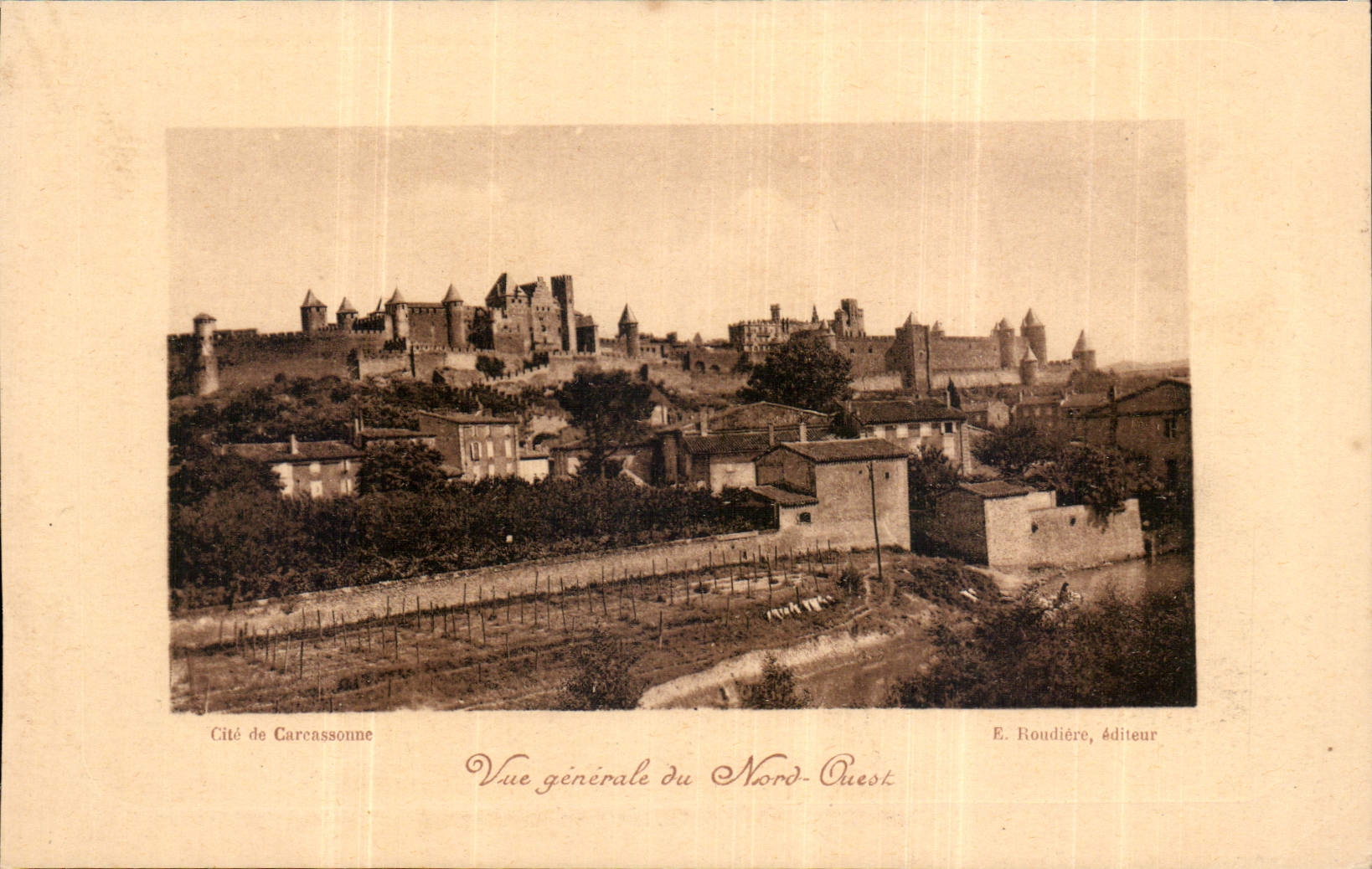 CPA Cite de Carcassonne Vue general du Nord Ouest 