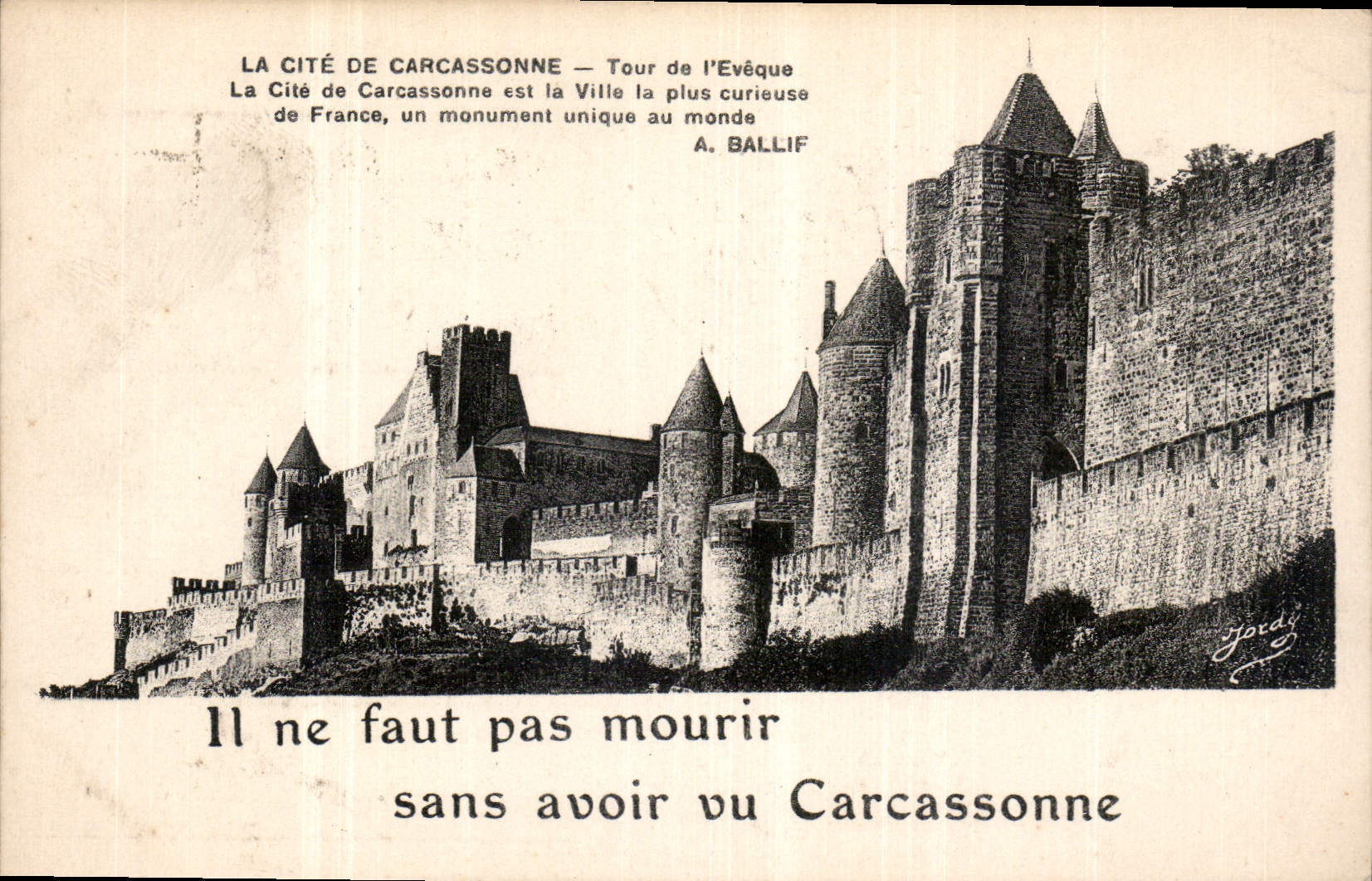 CPA La Cite de Carcassonne Tour de l'Eveque La Cite de Carcassonne est la Ville la plus curieuse de