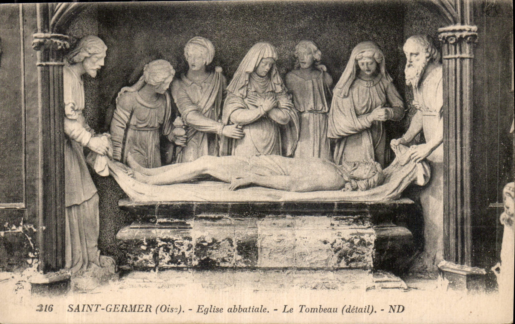 CPA Saint Germer Oise Eglise abbatiale le Tombeau detail 