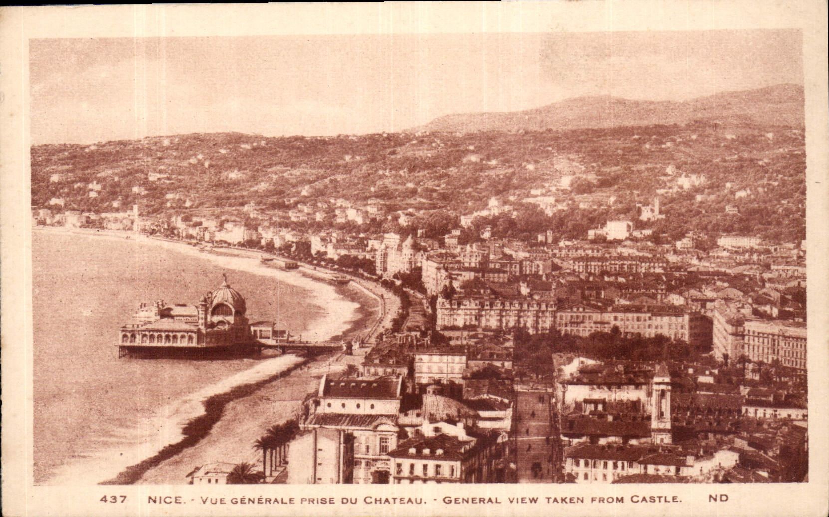 CPA Nice vue generale prise du Chateau 