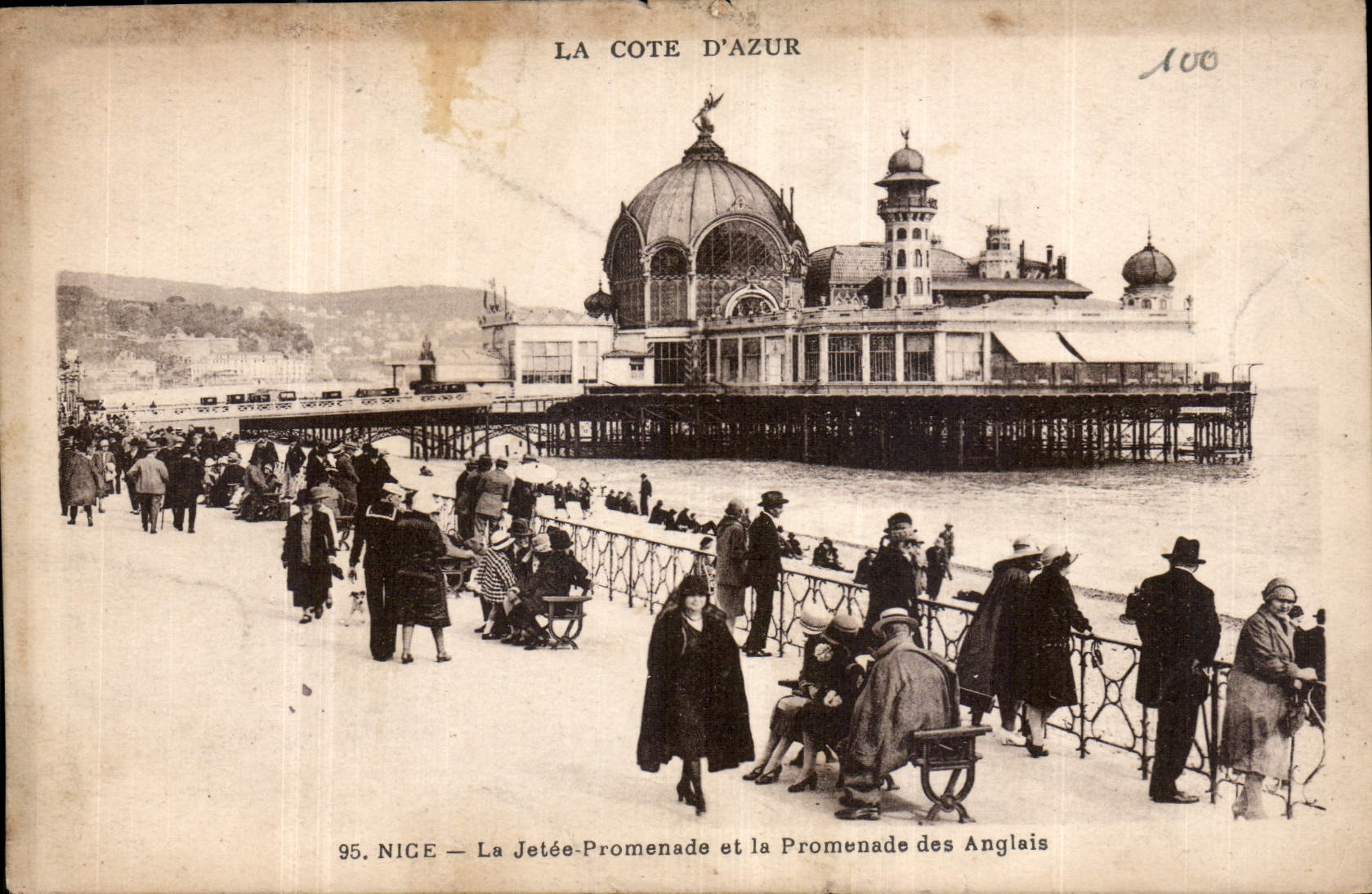 CPA Nice la Jetee Promenade et la Promenade des Anglais 