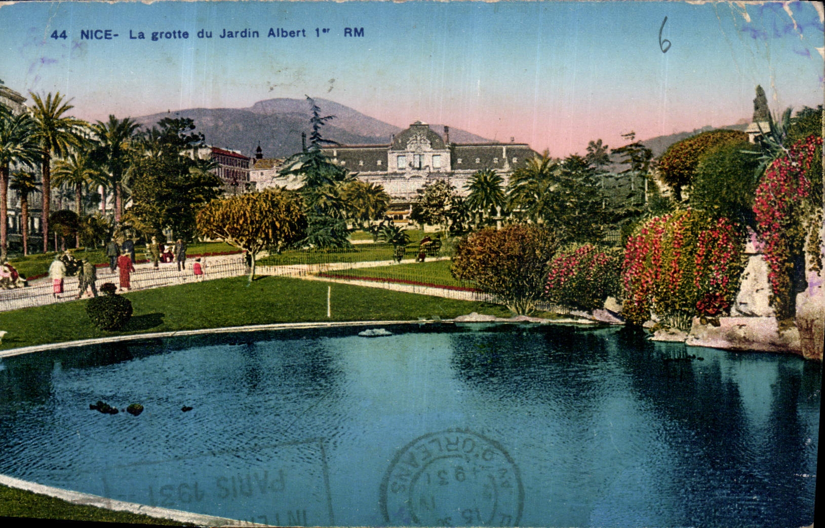 CPA Nice la Grotte du Jardin Albert Ier