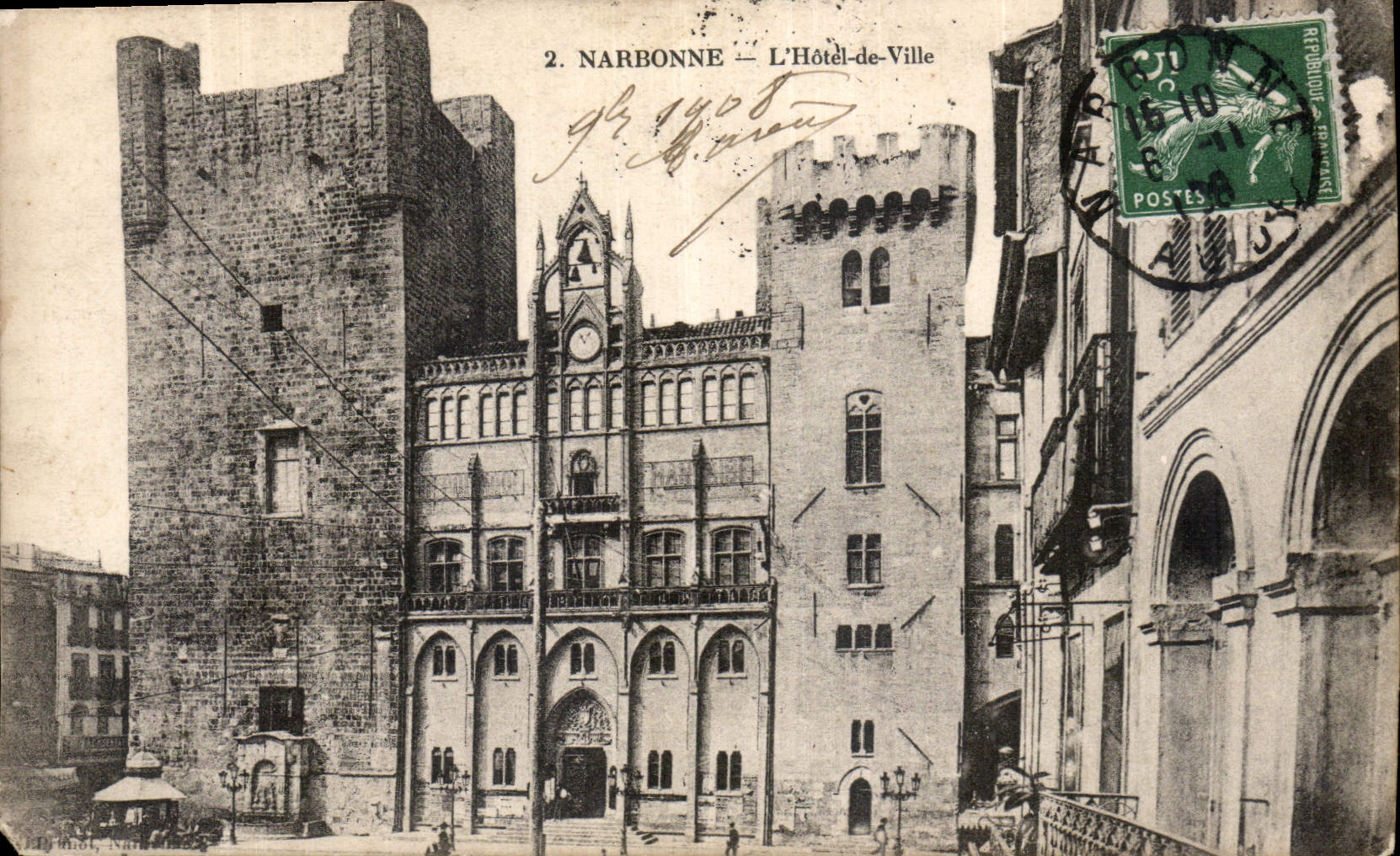 CPA Narbonne l'Hotel de Ville 