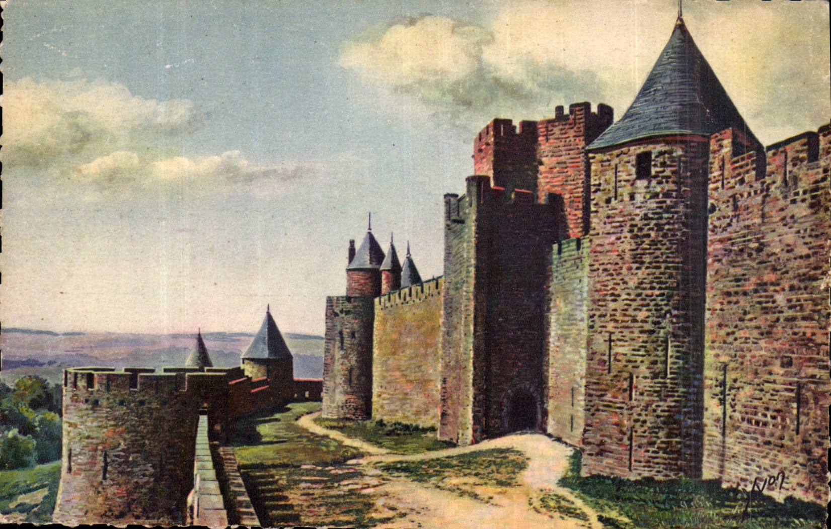 CPA Carcassonne Aude la Cite les Hautes Lices 