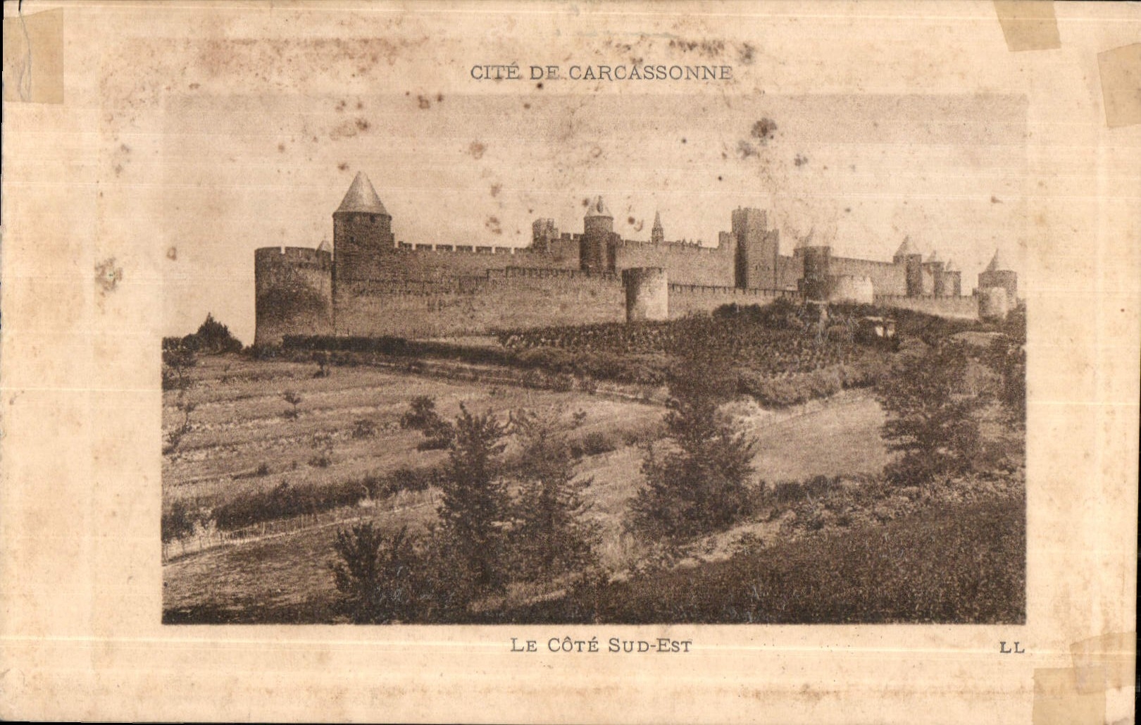 CPA Cite de Carcassonne la Cote Sud Est