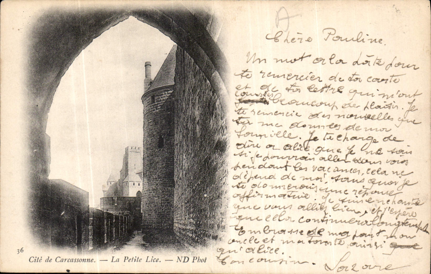 CPA Cite de Carcassonne la Petite Lice