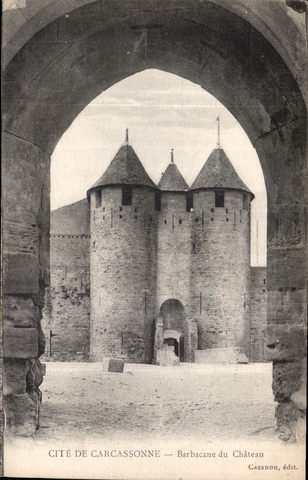 CPA Cite de Carcassonne Barbacane du Chateau
