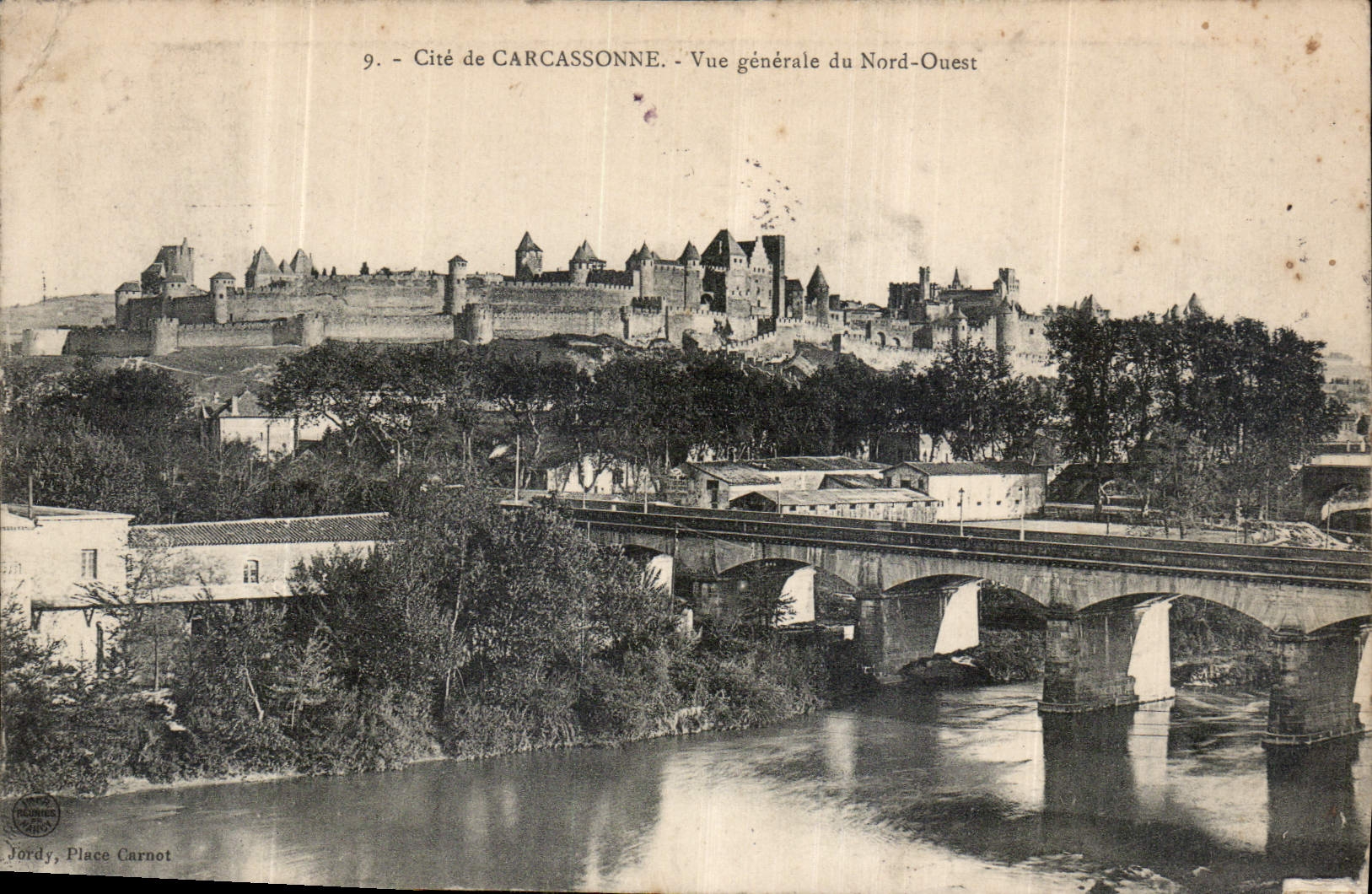 CPA Cite de Carcassonne vue generale du Nord Ouest