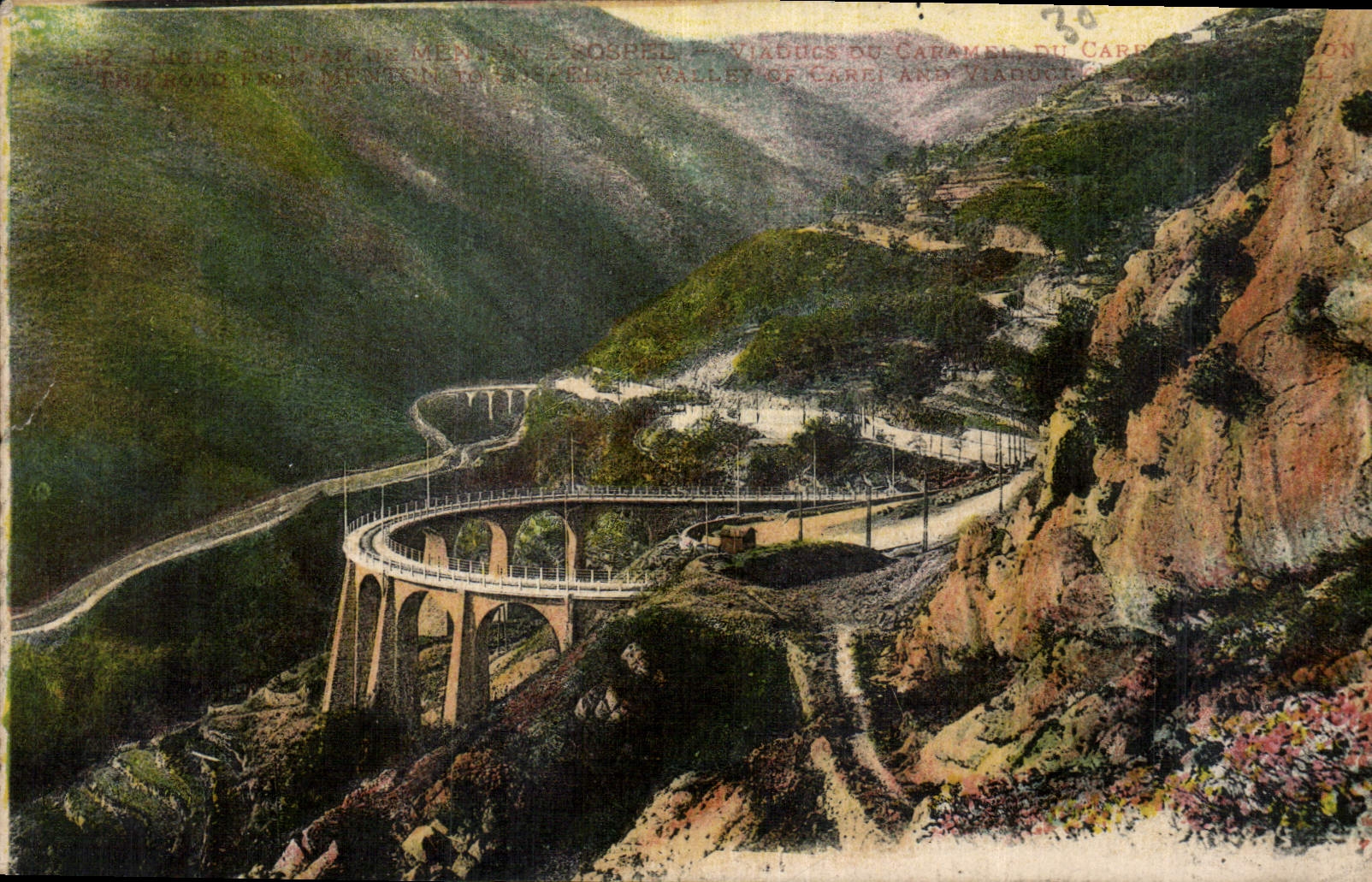 CPA Route de Menton a Sospel