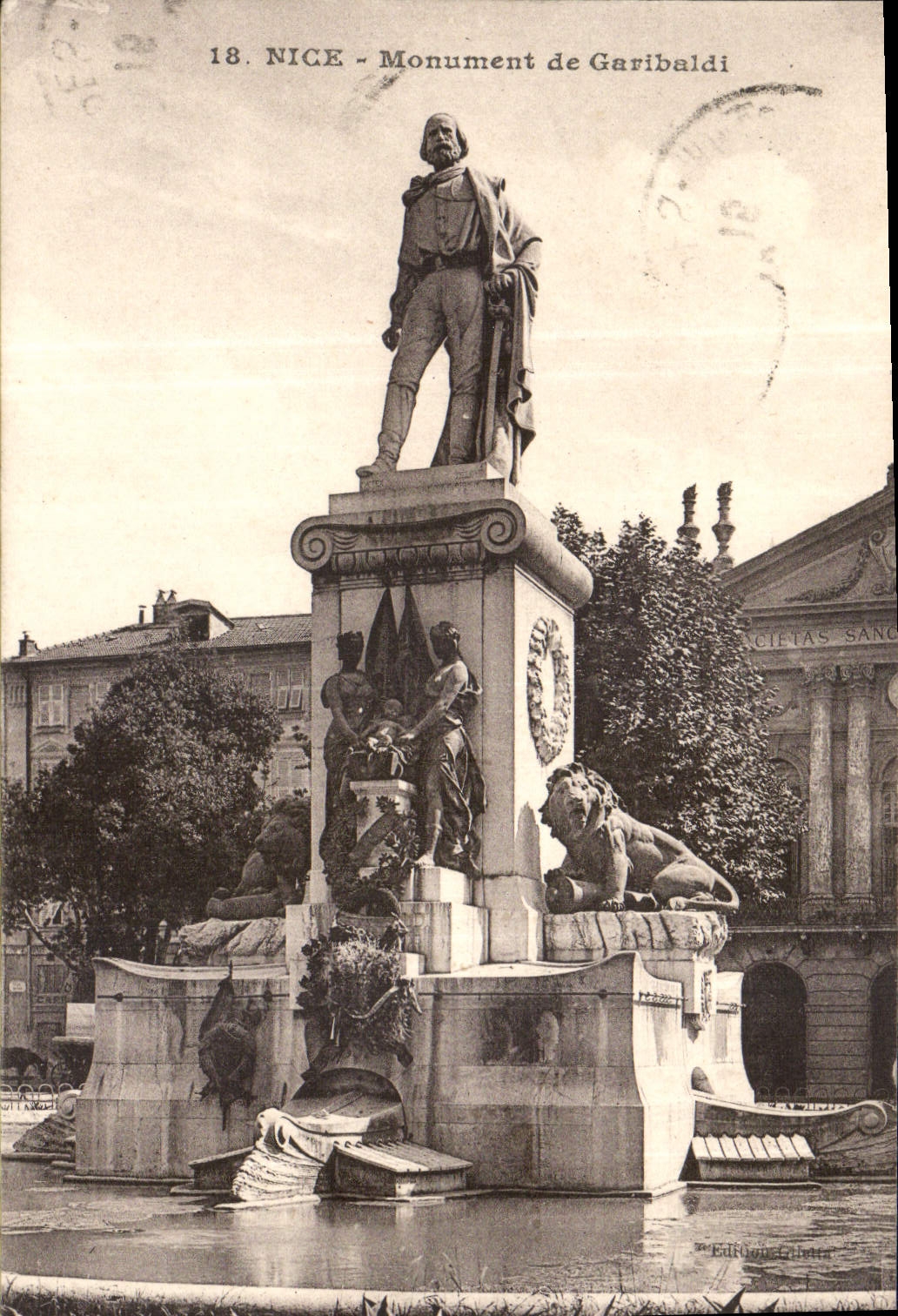 CPA Nice Monument de Garibaldi