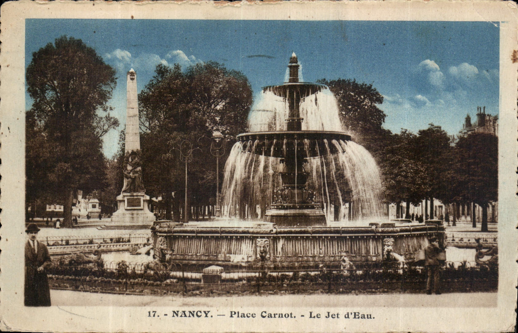 CPA Nancy Place Carnot le Jet d'Eau 