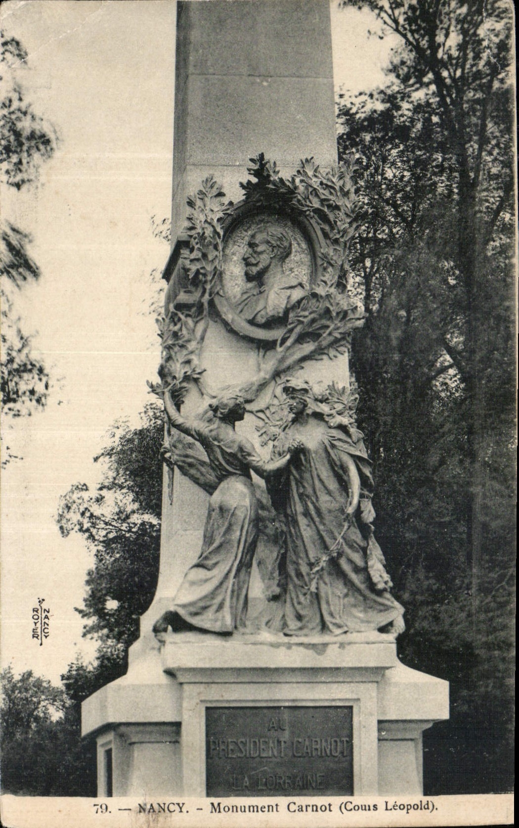 CPA Nancy Monument Carnot Couis Leopold 