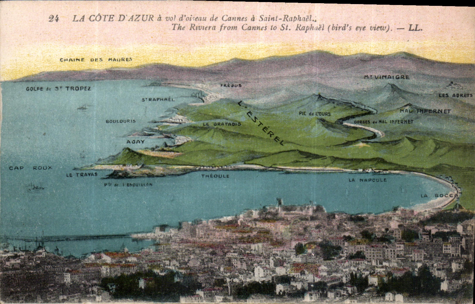 CPA La Cote d'Azur a vol d'oisans a Saint Raphael