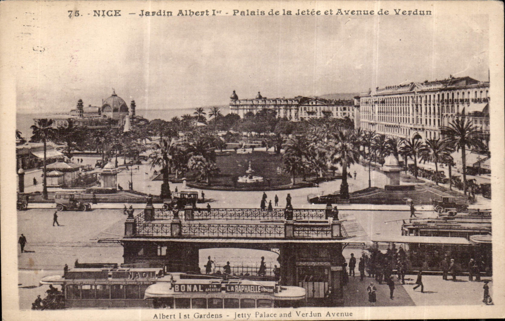 CPA Nice Jardin Albert Ier Palais de la Jetee et Avenue de Verdun
