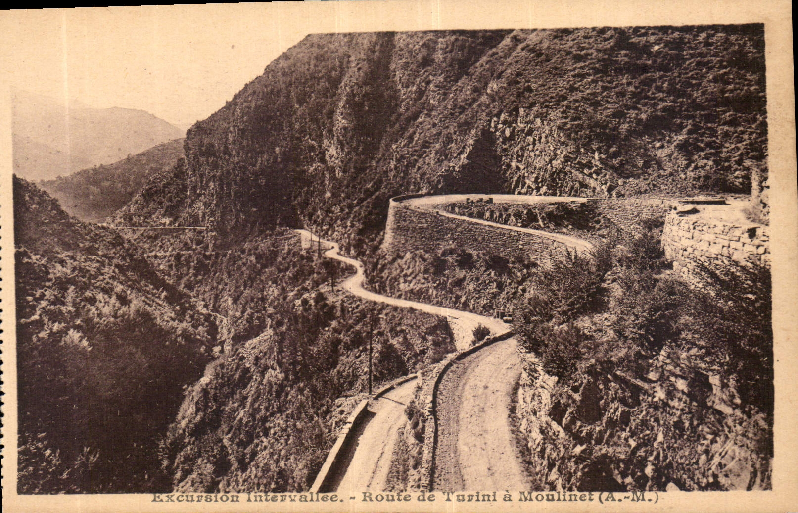 CPA Excursion intervallee route de l'urini a Moulinet A M