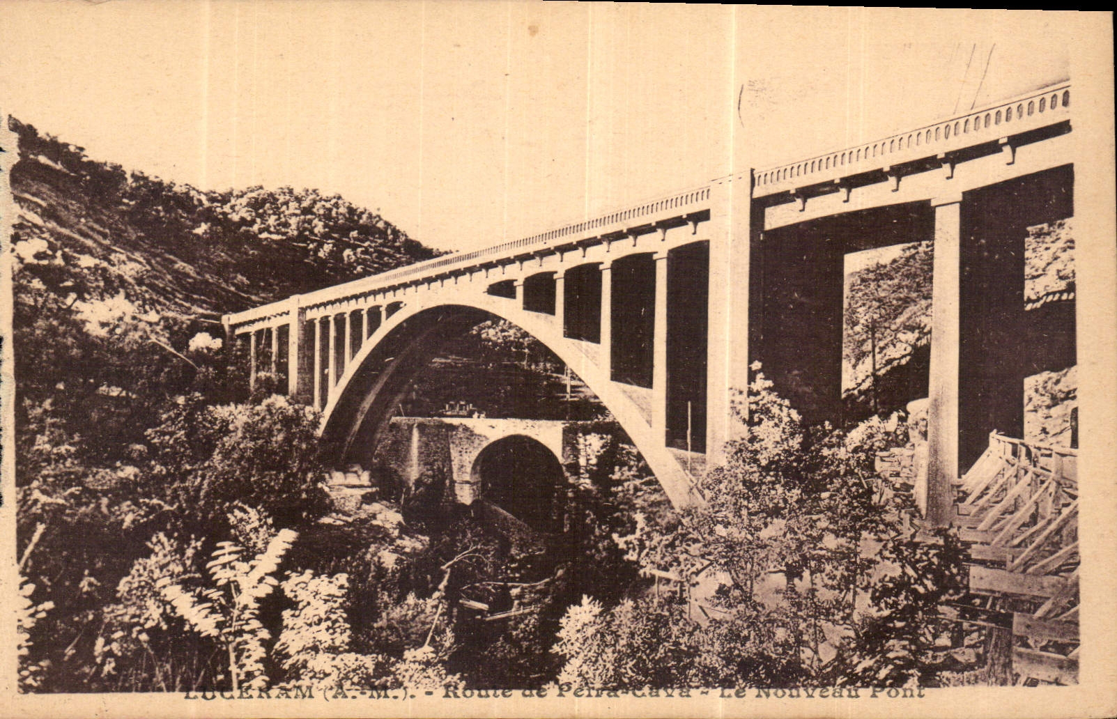 CPA Luceram A M Route de Peira Cava le Nouveau Pont