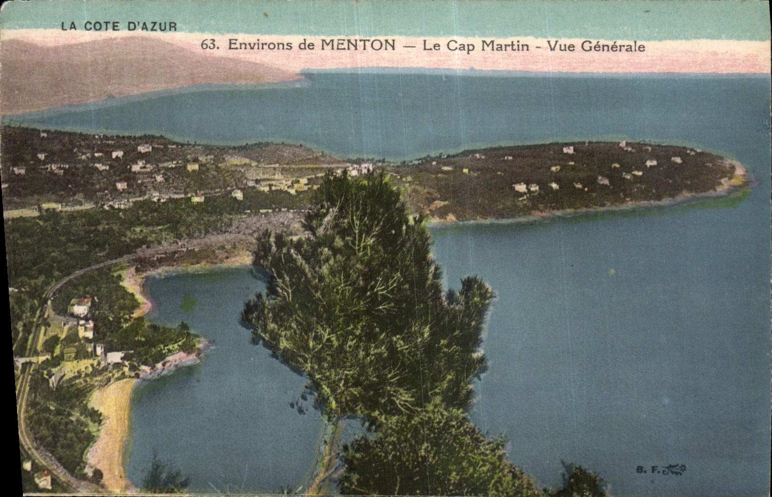 CPA La Cote d'Azur Environs de Menton le Cap Martin vue generale 